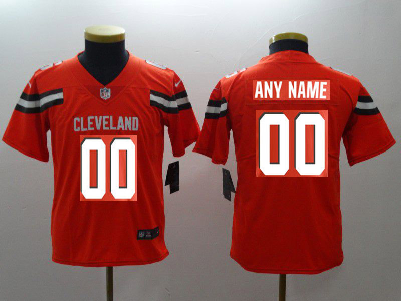 Youth Cleveland Browns Custom Orange Nike Vapor Untouchable Playe NFL Jerseys